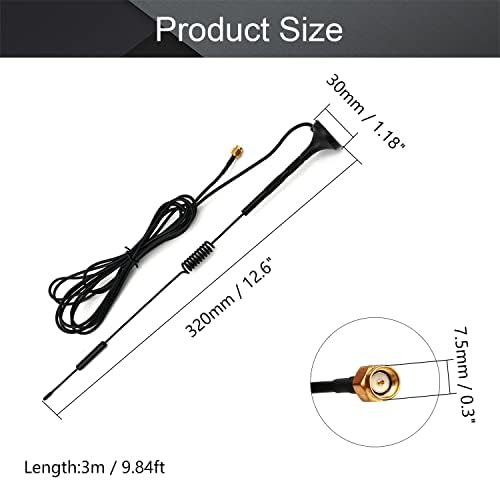 OTHMRO SMA HOLE interno GSM GPRS WCDMA 2G 3G 4G Antena 700-2700MHz 14DBI RG174 Conector de ângulo masculino com 2 metros