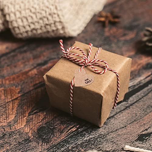 AMOSFUN Home Decor 300pcs Kraft Paper Tags Bags Blank Heart Tags Heart Paper Tags Brown Gift Rótulos para artesanato DIY