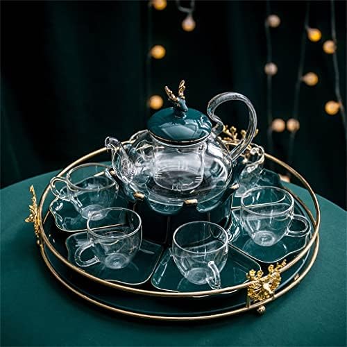 Hdrzr flor bule de chá de vidro Água doméstica Conjunto de chá da tarde Fruit Flower Tea Tea
