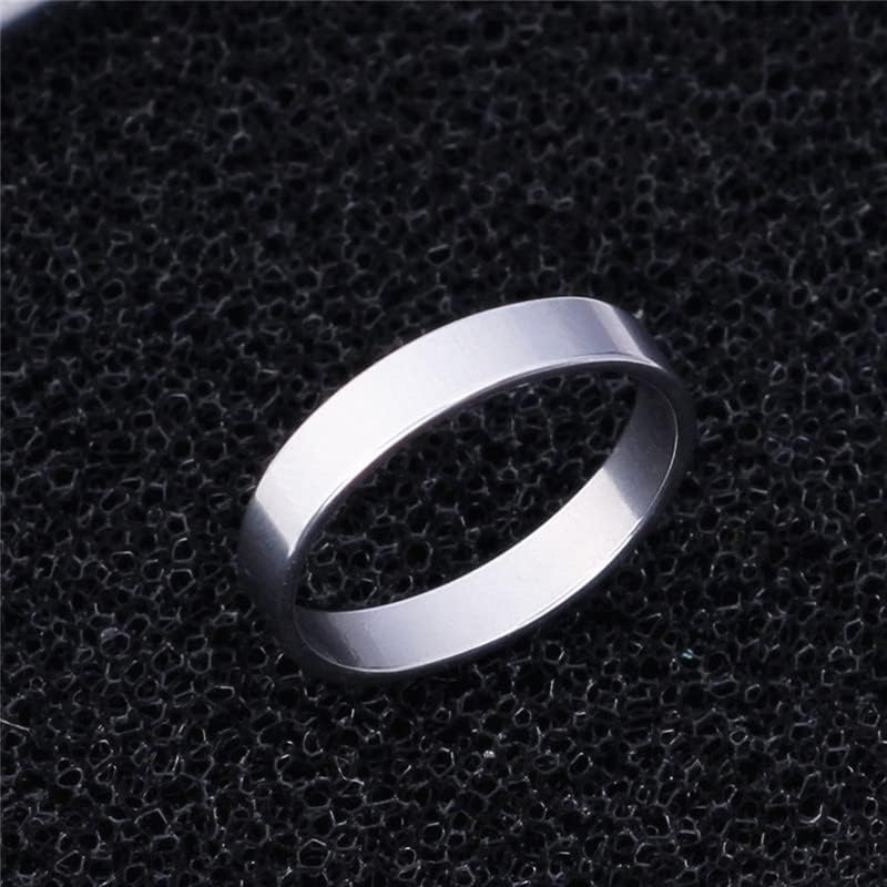 Kolesso 316l 4mm Rings Tiny Band Ring para homens e mulheres moda prata cauda anel-80293