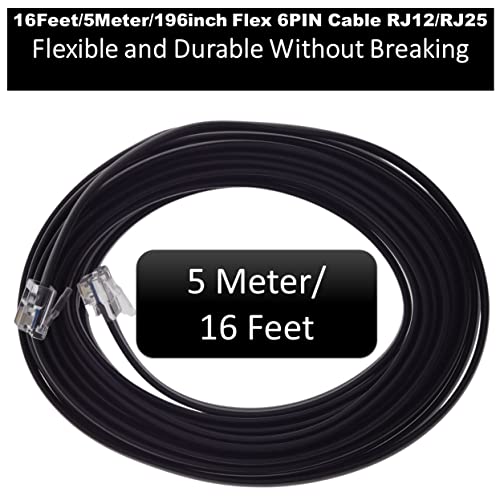 XTENZI 6pin Flex Cable Xtfc Acessório de fio XT91625 Para um botão de graves remoto AMP compatível com Soundstream BX-10 BX-12 BX-15