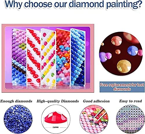 Kits de pintura de diamante Veguude para adultos - Três vasesdiy 5d Diamond Art Kits Full Drill Diamond Pontos com Diamonds
