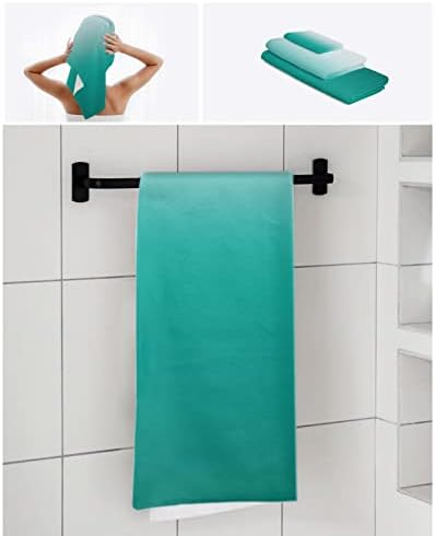 Abstract Art ombre Toalhas de banho turquesa pura para o conjunto de banheiros - Towels de microfibra de luxo presentes para mulheres,
