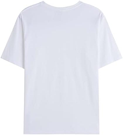 ZDDO Mens Summer camisetas de manga curta Simples e engraçado impressão gráfica Crewneck Tops Street Youth Slim Fit Casual básico camisetas