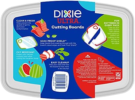Dixie Ultra descartável tábuas de corte de papel, 10 x 13 x 13 grandes placas para preparação para refeições de cozinha