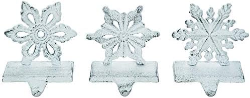 Snowflake Branco Rústico 6 x 5 Metal de Ferro Metal Cabide de Marque