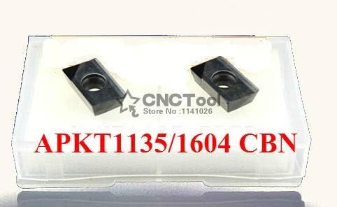 FINCOS 2PCS APKT1604PDER/APKT1135PDER CBN Inserções, CNC CBN Diamond Insert para ferramentas de torno para girar ferramentas