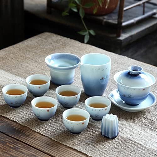 Conjunto de chá de Kunn Kung Fu Cerâmico Conjunto de chá de Kung Fu Cerâmico Conjunto Chinês de Toques Completos Conjunto de Presentes