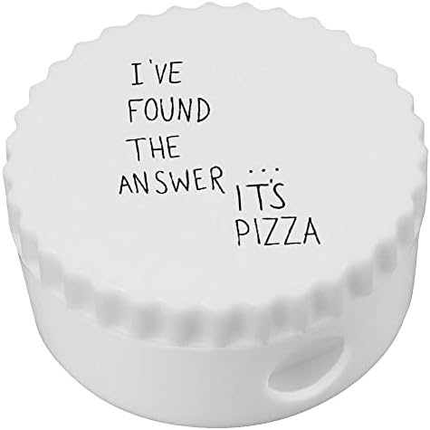'A resposta é Pizza' Compact Pencil Sharpiner