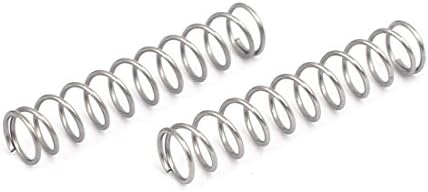 Aexit 0,4mmx4mmx20mm 304 Springs aço inoxidável Compressão Springs Silver Compression Springs Tone 20pcs