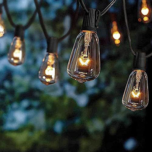 Dr.Betree Luzes de cordas do pátio ao ar livre, luzes de corda de lâmpada de 10 pés Edison para pátio Patio Garden Wardy Backyard Deck