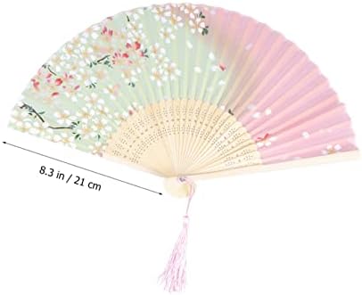 Nolitoy Fan Handheld Fan Handheld Fan Handheld Hand Hand segurou o ventilador de ventilador com Bamboo Women Women