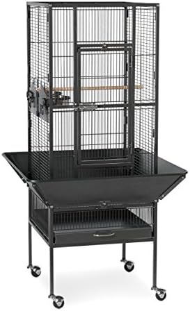 Produtos PET prevuos 3351BLK Park Plaza Bird Cage, Black Hammertone, Pequeno
