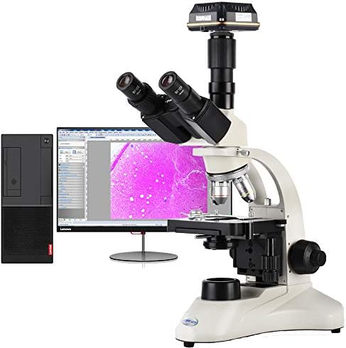 Koppace 40x-1600x biomicroscópio trinocular, microscópio de educação escolar para crianças, USB3.0 10 milhões de pixels