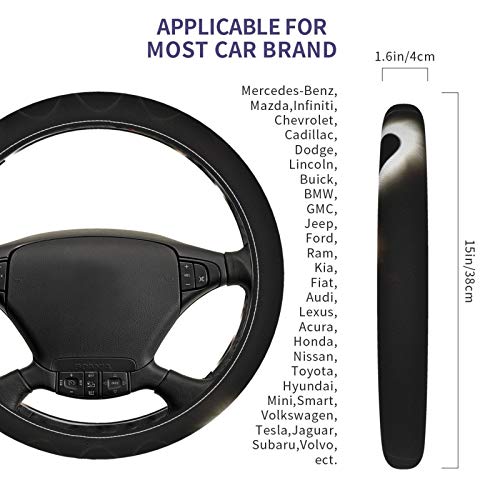 Great American Eclipse Carne de direção da capa de volante universal de couro capa de capa de carro Acessórios para interiores