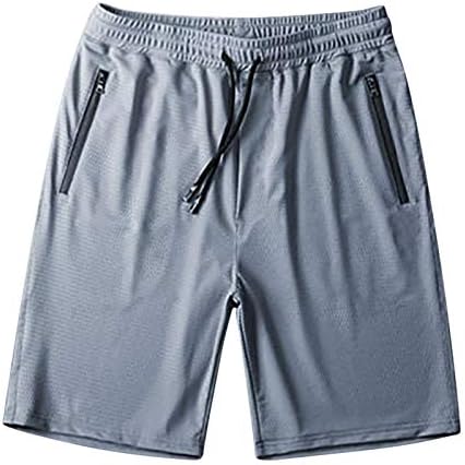 Shorts de ajuste descontraído para homens gelo fitness sports esportes elásticos de cintura rápida de secagem de verão