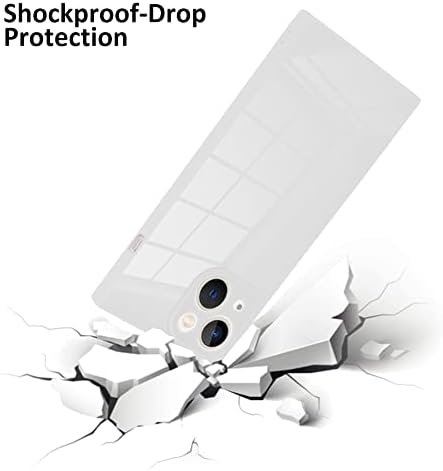 LSL Compatível para iPhone 13 Case quadrado branco macio tpu pára-choque anti-drop anti-arranhões de choque de abordagem protetora