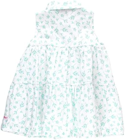 RuffleButts® Baby/Toddler Girls Flowy Button Dress Back Dress