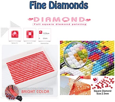 Kits de pintura de diamante para adultos, asa de asa voador Arte de diamante infantil tinta 5D iniciante em números, dicas