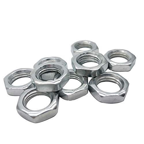 10pcs M12-1,25 mm de porca interna de nozes de grau métrico de grau métrico de aço inoxidável porca, porca hexápica fina