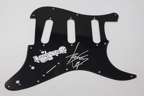 Evanescence Orince My Immortal Amy Lee Authentic assinado Fender Strat Guitar Pickguard Loa
