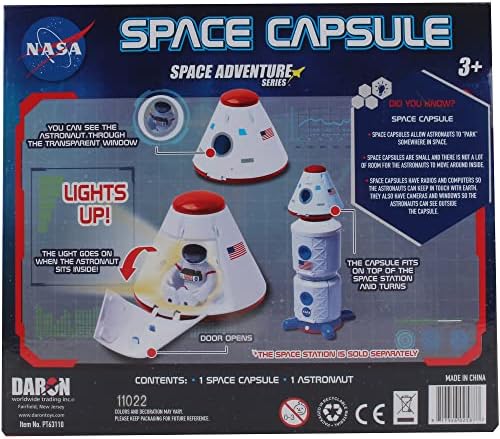 Daron NASA Space Adventure Series: Space Capsule com luzes e estatuetas