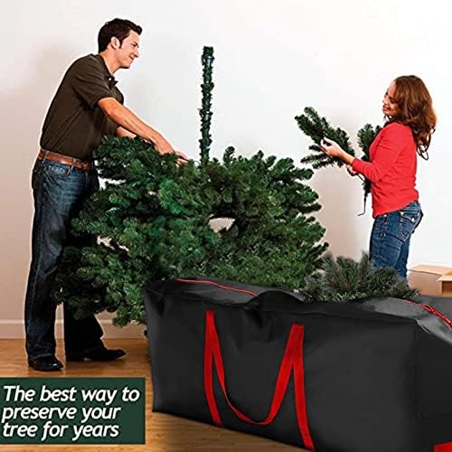 Lixeira de armazenamento de árvore de Natal, para alças reforçadas duráveis ​​do porta