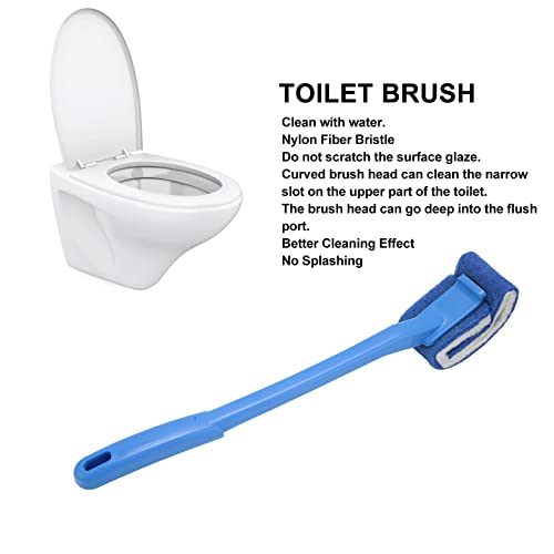 Pincel de vaso sanitário, escovas de vaso sanitário limpador grátis cerdas macias design curvado limpeza de banheiros