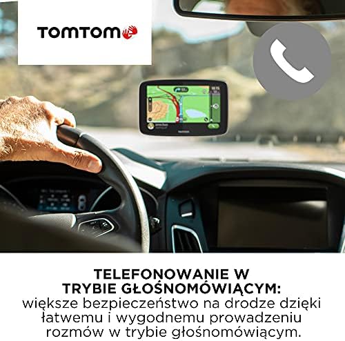 Tomtom Car Sat Nav Go Essential, com congestionamento de tráfego e avaliação de alerta de came de velocidade graças ao tráfego, mapas da UE, atualizações via WiFi, Chamada de Handsfree, Mount Click-and-Drive, preto, 5 polegadas