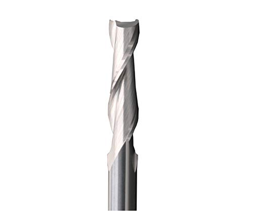 Ruhi U2130A 2 Flauta Up Corte Carboneto sólido CNC Spiral Plunge Router Bit com 1/4 x 1 x 1/4 x 2-1/2 Shank 1/4