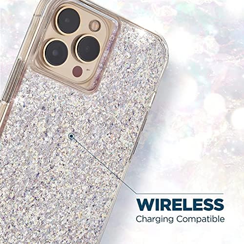 Case -companheiro iPhone 13 Pro Max Case para mulheres [Proteção de gota de 10 pés] [Carregamento sem fio] Twinkle Stardust