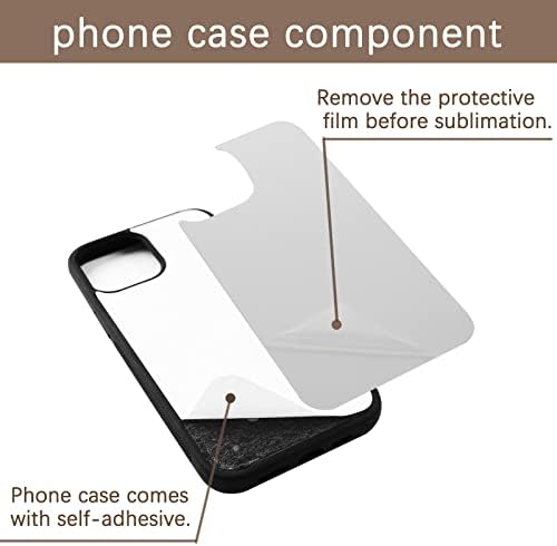 Okba 10 pcs sublimação em branco capa para iPhone 14 Pro máximo de 6,7 polegadas, mancha de borracha macia preta fosca Caixa em branco