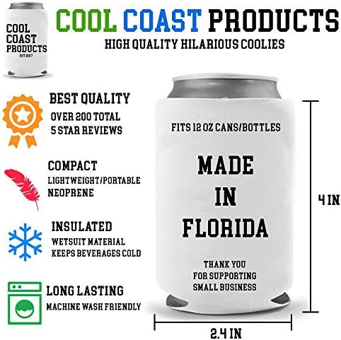 Produtos Cool Coast - Dogecoin Crypto Meme Beer Coolie | Coolers engraçados da paródia | Beba presentes | Huggie da festa de mordaça | Elefante branco | Suporte de bebida de cerveja | Presentes de cerveja artesanal | Neoprene isolado