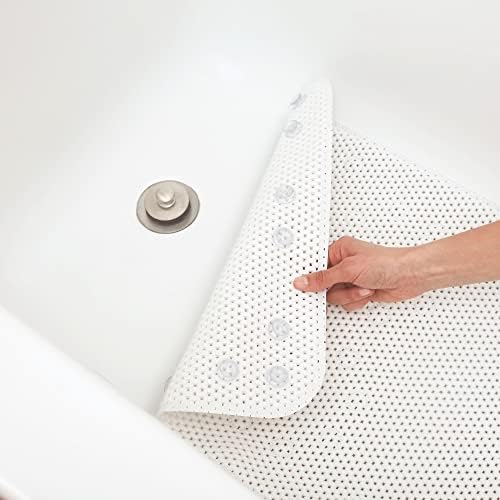 Marca de pato softex banheiro tapete para banheiras, lavável máquina, 17 x 36 polegadas, branco, resistente à derrapagem