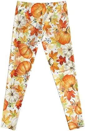 Uourmeti Girls Leggings High Caist Athletic Pants Tamanho de 4-13 anos