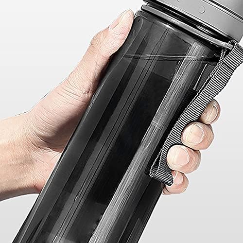 Amabeasb Gulses Highball Garrafa de água plástica, xícara, preto, com alta capacidade, portátil ， Simplicidade （cinza） Tamanho: 244 * 71mm
