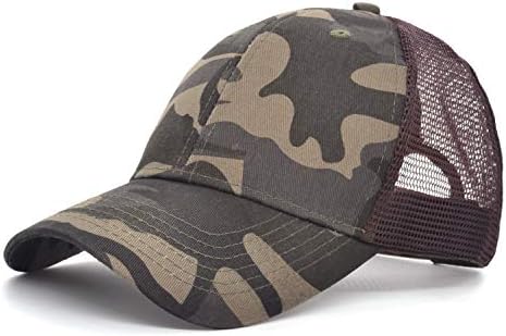 Capinho de beisebol de baixo perfil UNISSISEX Mulheres Caminho Men Hat Hat Sun Hat Plain Mesh Camufria Camufeira Campa Ajusta Capinha Esportiva de Esporte