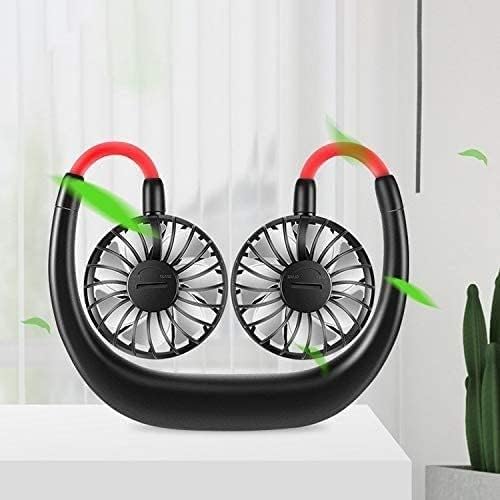 Fan de ventilador portátil Pescoço-livre Band de mãos livres pendurados pendurados USB Recarregável Fan Dual Mini