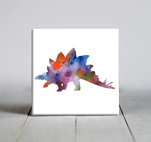 StegoSaurus abstrato em aquarela arte decorativa