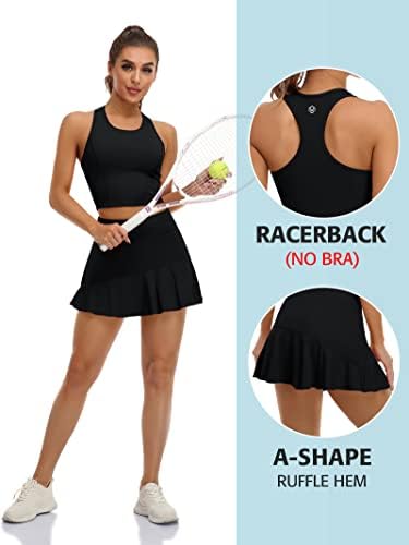Vestidos de tênis de 2 peças ATTRACO para mulheres de treino atlético com shorts e bolsos