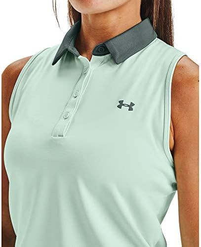 Under Armour feminino feminino sem mangas de golfe pólo