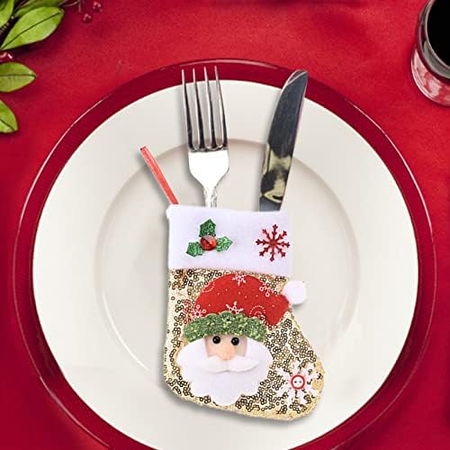 Dbylxmn Christmas Mini Fork Cutlery Decoration Table Decor Decor para festas de jantar de festa para crianças 3-5