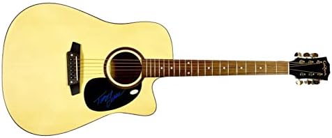 Tracy Lawrence Autografado com a mão assinada por Dreadnaught Acoustic Guitar Music Country Music JSA Authentic SS17036