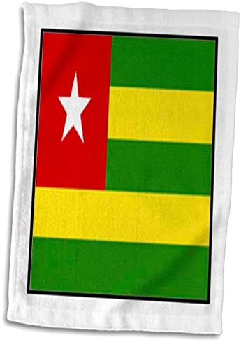 Botões de bandeira mundial de Florene 3drose - foto do botão de sinalizador do Togo - toalhas