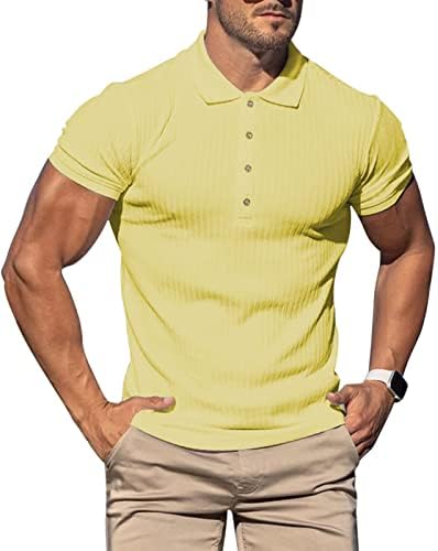 Camisas de pólo muscular para homens magro de manga curta camisas de golfe homens camisas seca camisetas casuais roupas elegantes