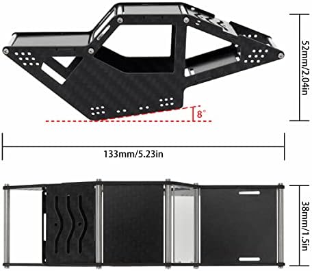 Upgrade RC Kit de corpo de quadro de chassi LCG de fibra de carbono, Meus Racing 1/24 Rochas Chave da gaiola Definir