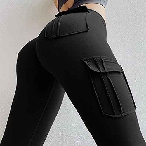 Leggings de carga sem costura de Bblulu com bolso para mulheres de alta cintura de carga de moletom elástico Running