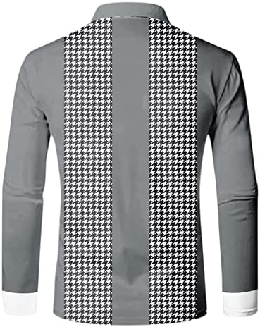 Xxbr masculino 1/4 zíper camisas pólo, outono inverno manga longa cão de golfe de golfe de golfe de rua