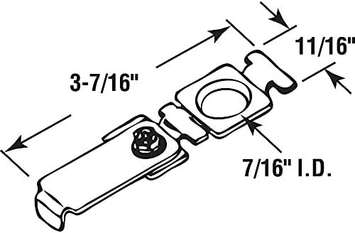 Prime-line MP6844 Bracket de pivô de porta dobrável, 2 peças