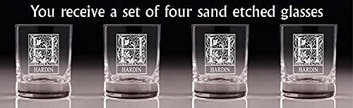 Hardin Personalizado Double Double antiquado Tumbler - Conjunto de 4